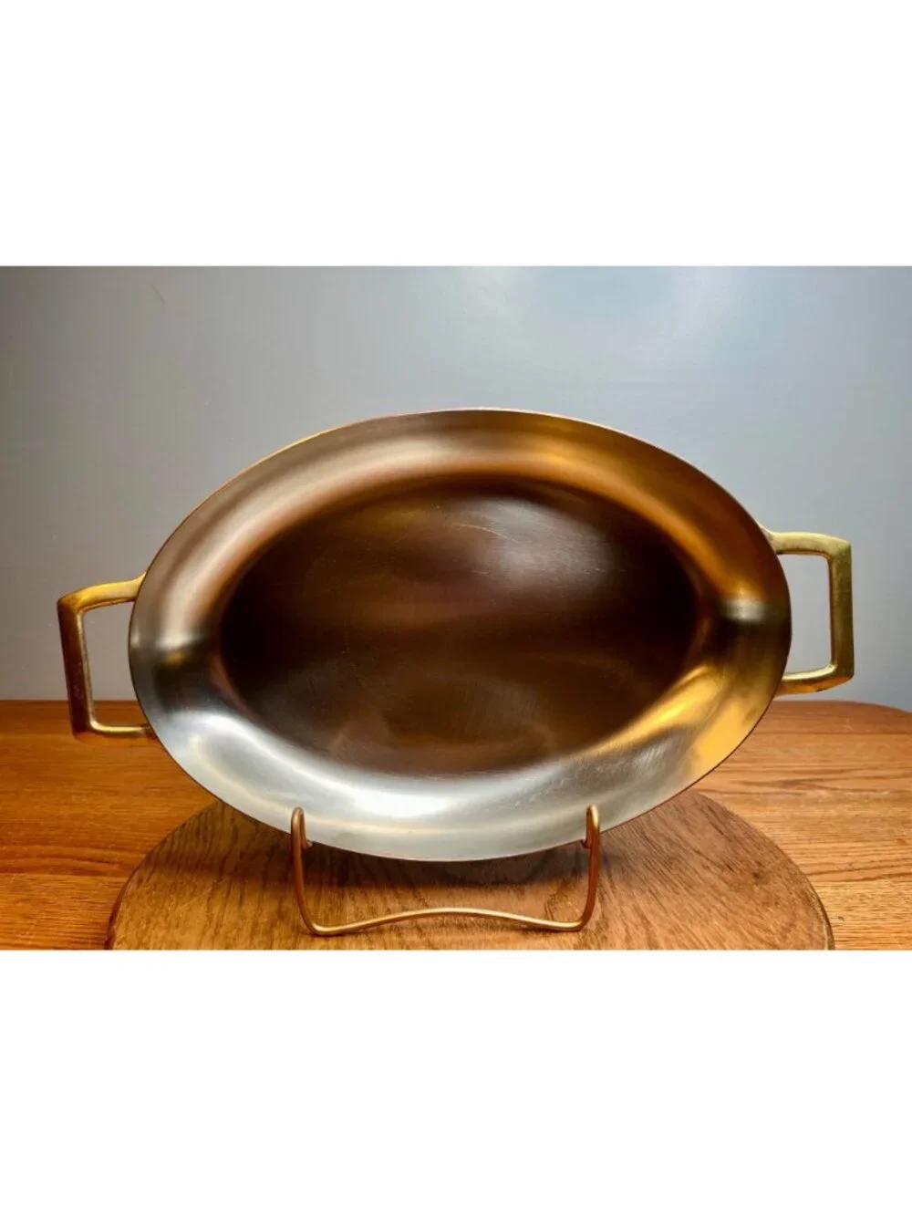 Vintage  Paul Revere Ware 12 inch  Copper Double Handle Oval Au Gratin Pan/ Fish